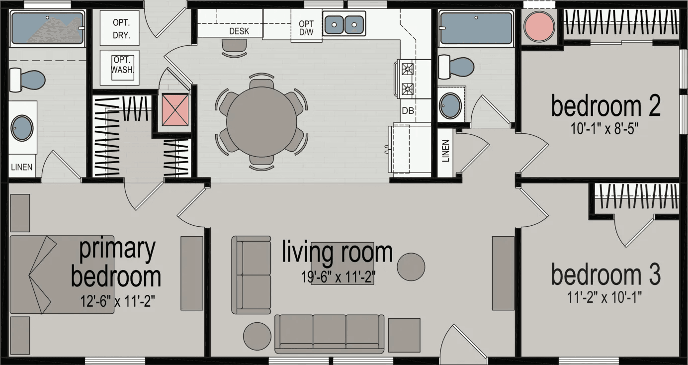 Elmore bay (a) floor plan and floor plan home features