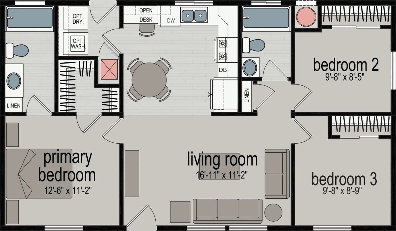 Tomales bay floor plan home features