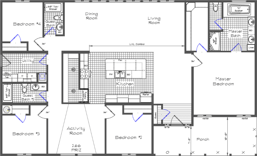 Pinehurst 2512 floor plan home features