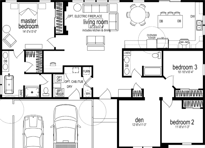 Russell floor plan home features