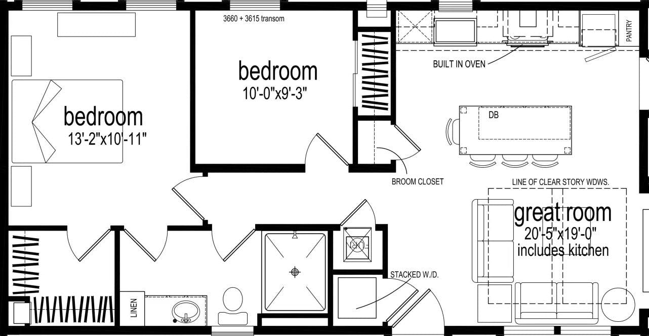 Bayside floor plan cropped home features