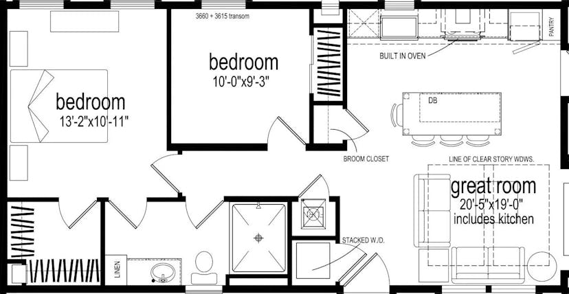 Bayside floor plan cropped home features