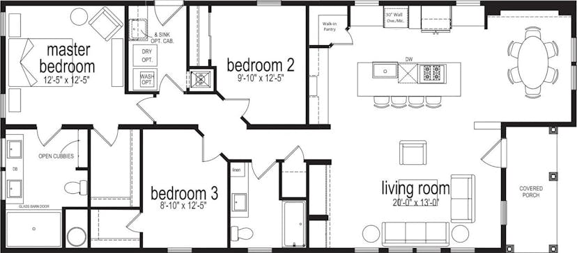 Orchid 60 (b) floor plan cropped home features